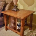 F34. Mission style side table. 